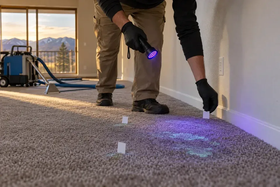 Representative example of apartment pet urine inspection