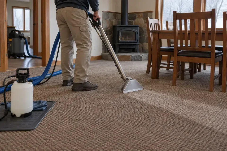 Representative example of stale smoke carpet odor removal